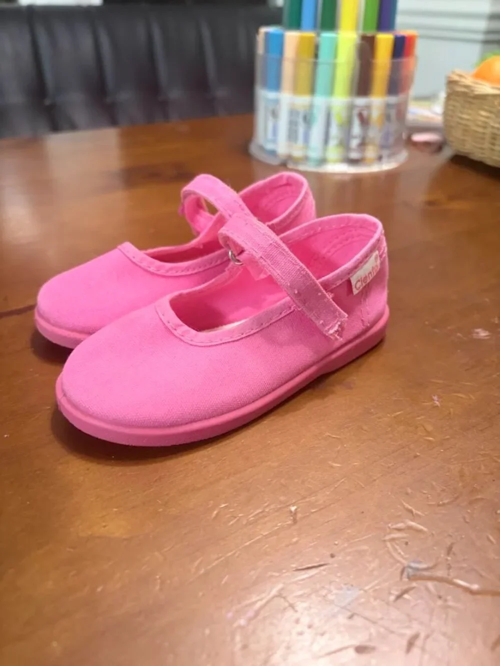 Cienta Flat Mary Jane Toddler Girls Fuchsia Pink Size 7/7.5